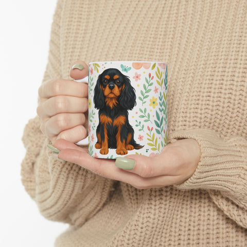 Custom Pet Portrait Floral Mug