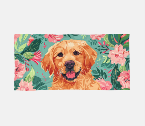 Golden Retriever Beach Towel