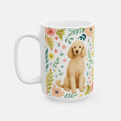Custom Pet Portrait Floral Mug