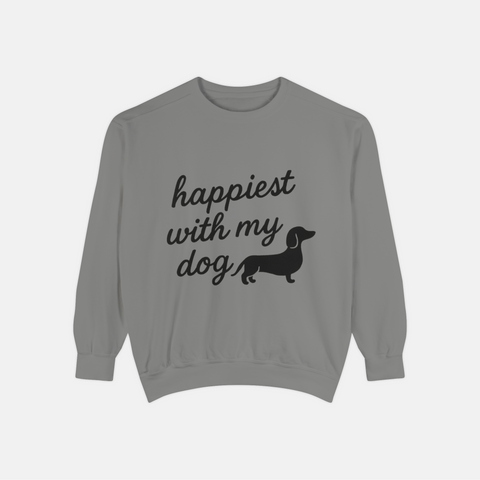 Custom Happiest With My Dog Sweatshirt