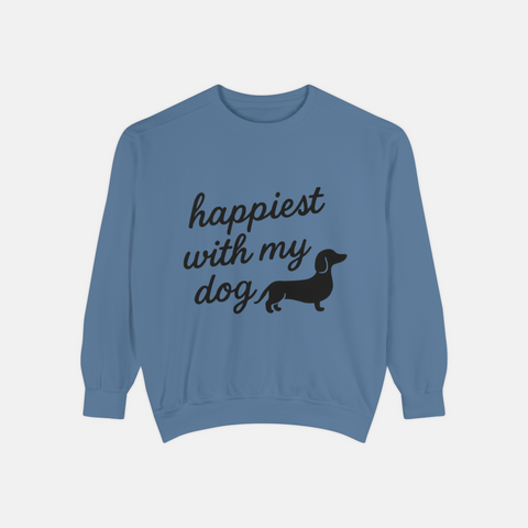 Custom Happiest With My Dog Sweatshirt