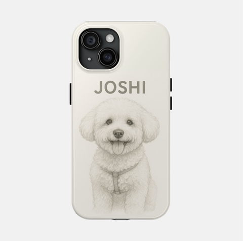 Custom Pet Pencil Drawing Though Phone Case