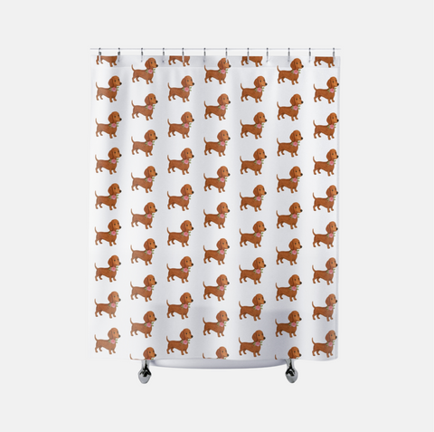 Custom Pet Watercolor Portrait Shower Curtain