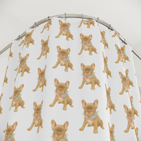 Custom Pet Watercolor Portrait Shower Curtain