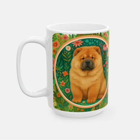 Custom Whimsical Floral Pet Mug