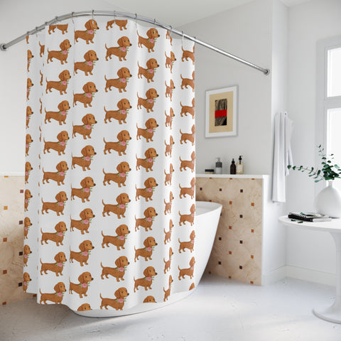 Custom Pet Watercolor Portrait Shower Curtain