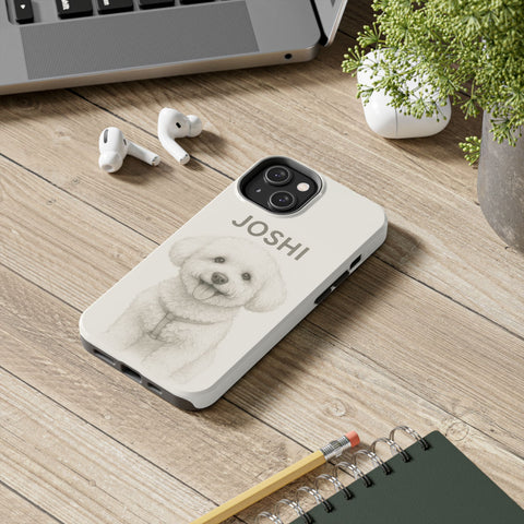 Custom Pet Pencil Drawing Though Phone Case
