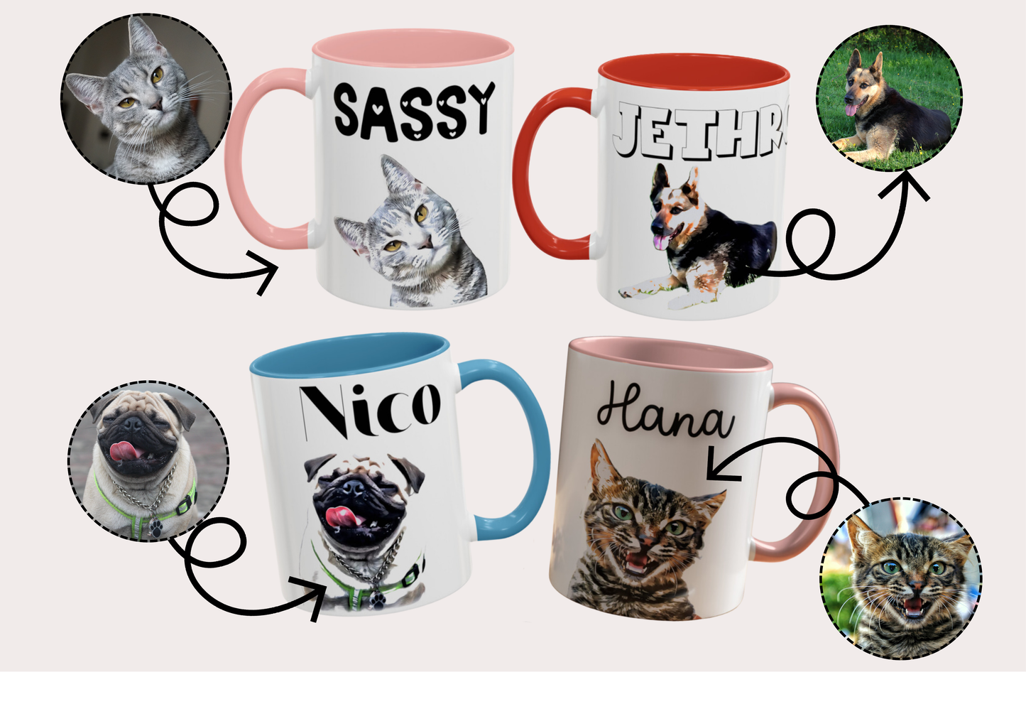 Custom Dog Mug From Photo - Petunia Woof