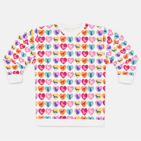 Custom Heart Pattern Sweatshirt