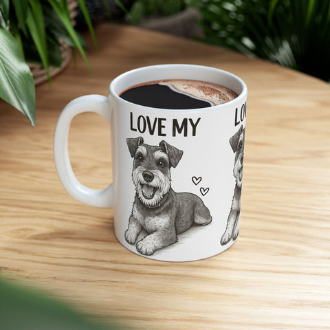 Custom "Love My" Pet Portrait Drawing Mug