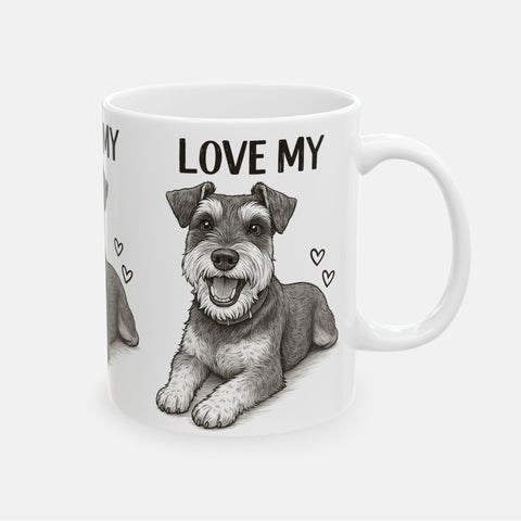 Custom "Love My" Pet Portrait Drawing Mug