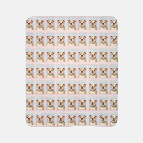 Custom Vintage Stamp Blanket