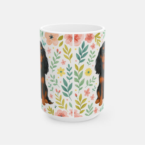 Custom Pet Portrait Floral Mug