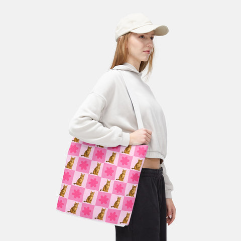 Custom Checkered Pet Tote Bag
