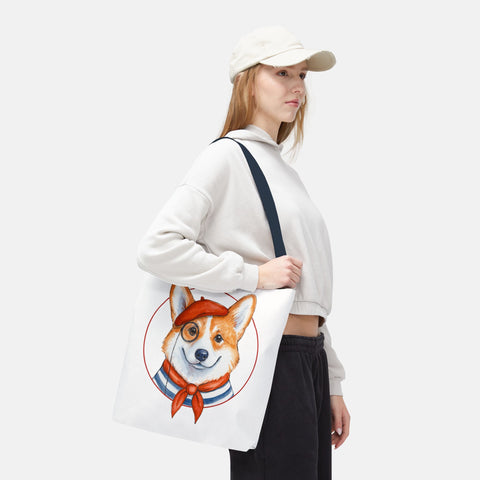 Custom French Dog Tote Bag