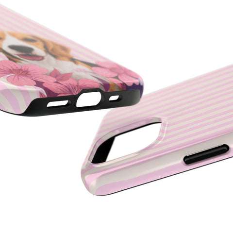 Custom Striped Pet Portrait Phone Case
