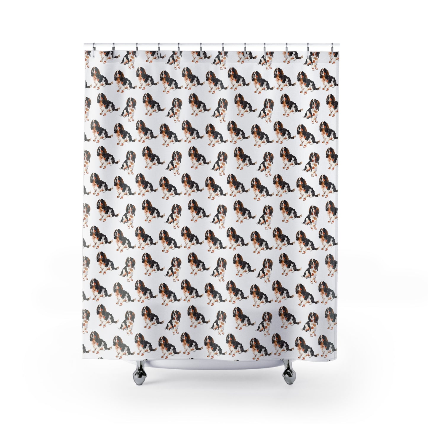 Cavalier King Charles Spaniel Adorable Dog Shower Curtain - Perfect Pet Lover Gift - Petunia Woof