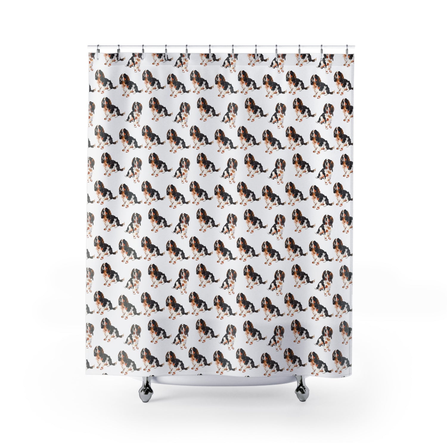 Cavalier King Charles Spaniel Adorable Dog Shower Curtain - Perfect Pet Lover Gift - Petunia Woof