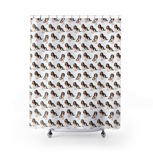 Cavalier King Charles Spaniel Adorable Dog Shower Curtain - Perfect Pet Lover Gift - Petunia Woof