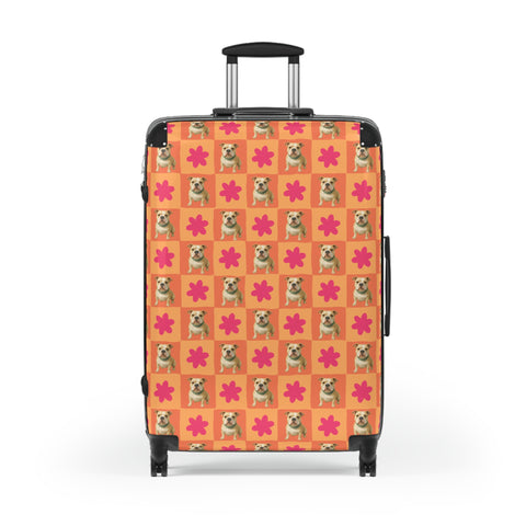 Custom Checkered Pet Suitcase