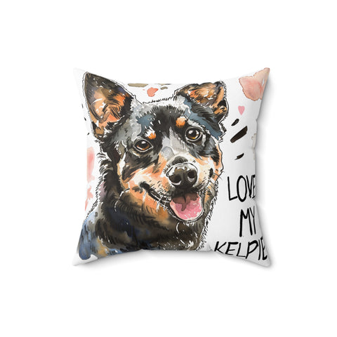 Love My Kelpie Throw Pillow