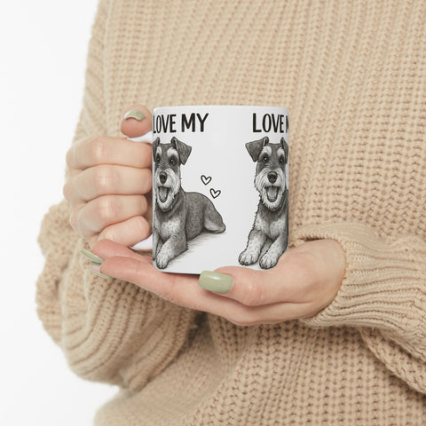 Custom "Love My" Pet Portrait Drawing Mug