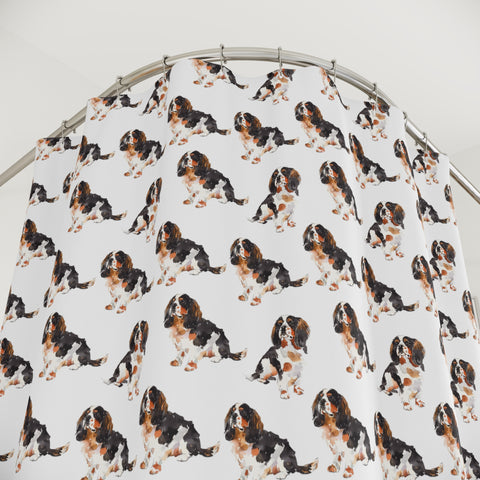 Cavalier Charles Spaniel  Shower Curtain