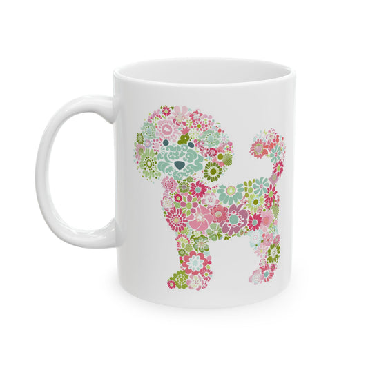 Cute Poodle dog Ceramic Mug - Vibrant 11oz & 15oz Sizes - Petunia Woof