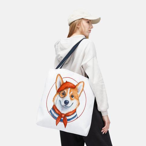 Custom French Dog Tote Bag