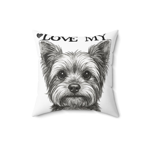 Custom "I Love" My Pet Throw Pillow