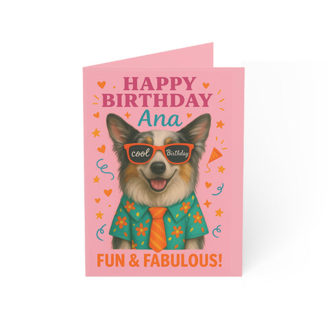 Custom AI Cartooned Pet Birthday Card