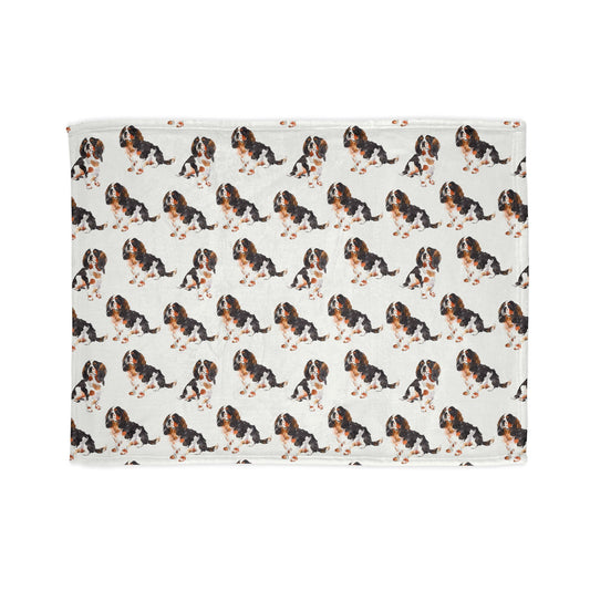 Cavalier King Charles Spaniel Cozy Dog Lover Blanket - Soft Polyester Throw for Pet Enthusiasts - Petunia Woof