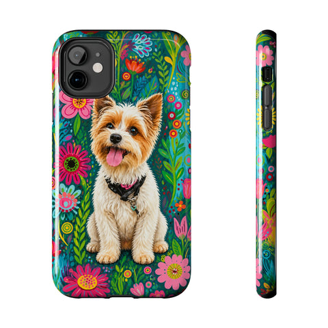 Custom Whimsical Pet Portrait Phone Case — personalised pet phone case — Petunia Woof