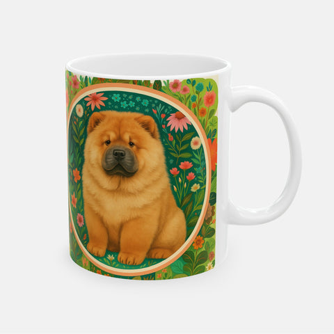Custom Whimsical Floral Pet Mug