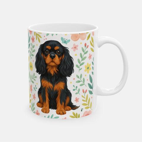Custom Pet Portrait Floral Mug