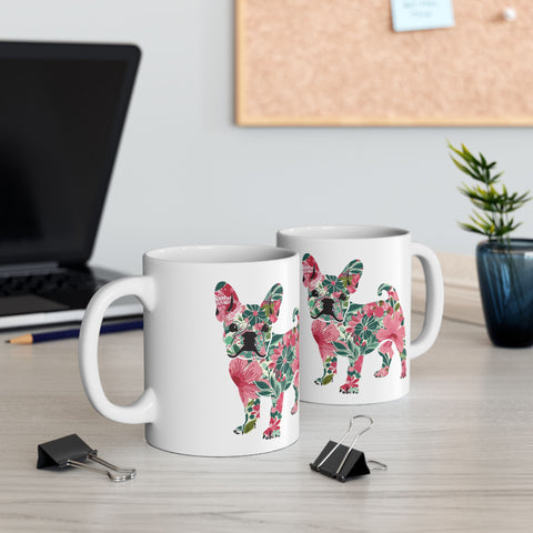 French Bulldog Floral Mug