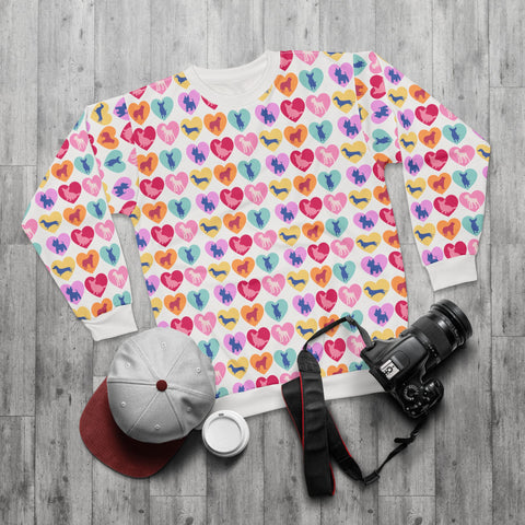 Custom Heart Pattern Sweatshirt