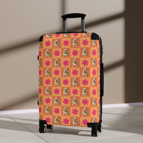 Custom Checkered Pet Suitcase