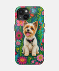 Custom Whimsical Pet Portrait Phone Case — personalised pet phone case — Petunia Woof