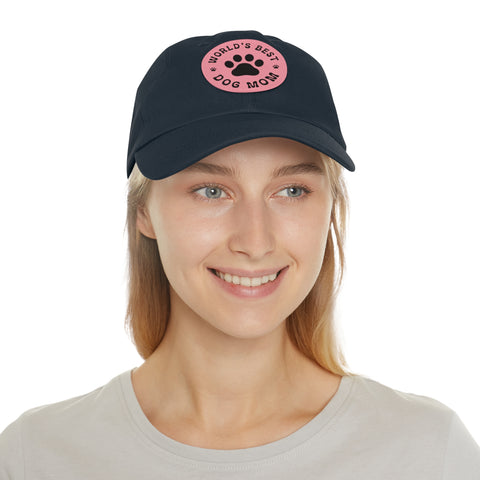 Best Dog Mom Leather Patch Hat