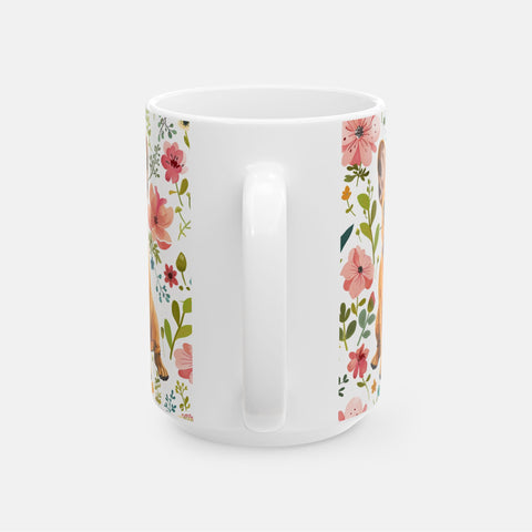 Frenchie Floral Ceramic Mug