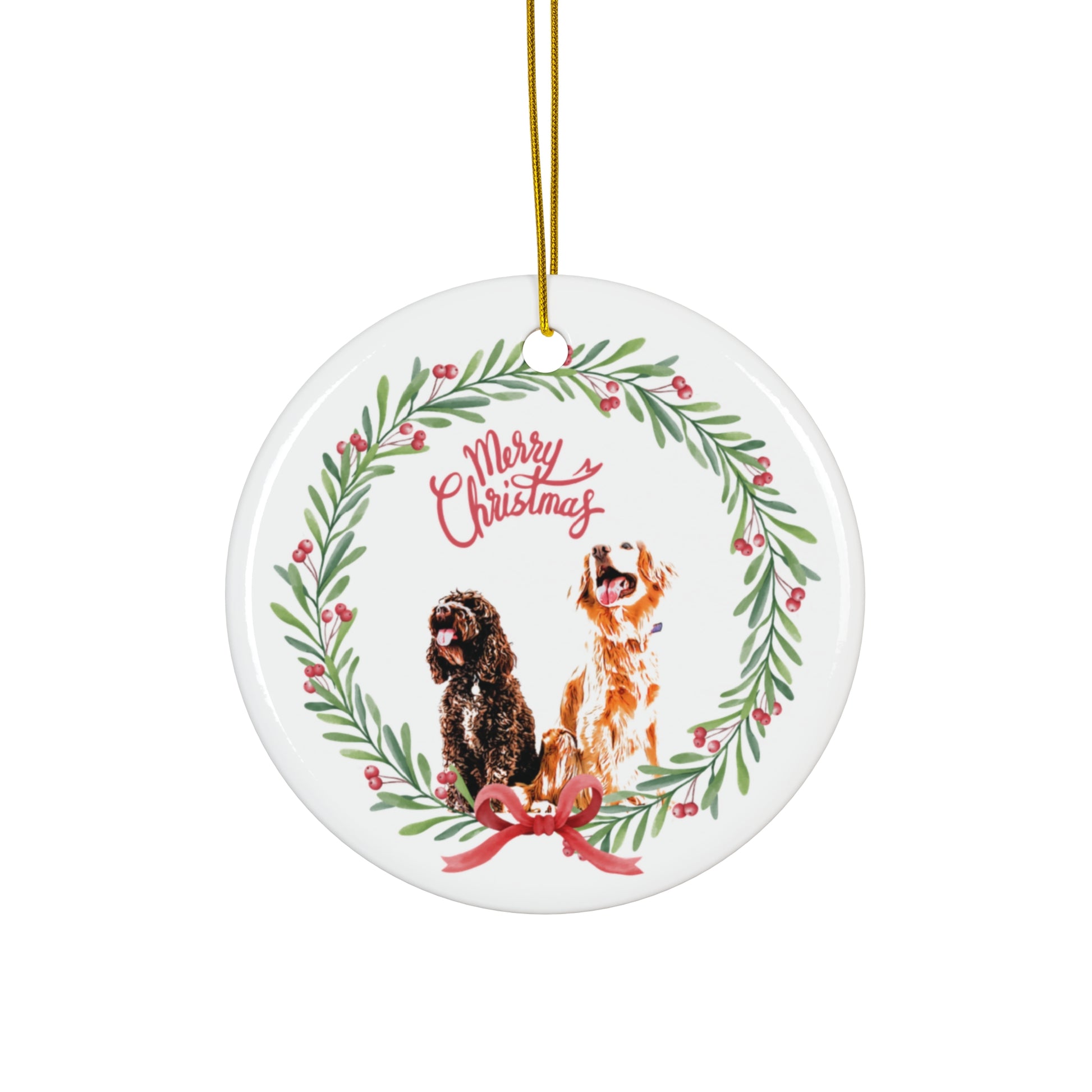 Personalized Pet Picture Christmas Ornament - Petunia Woof