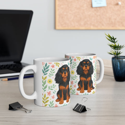 Custom Pet Portrait Floral Mug