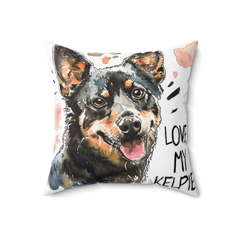 Love My Kelpie Throw Pillow