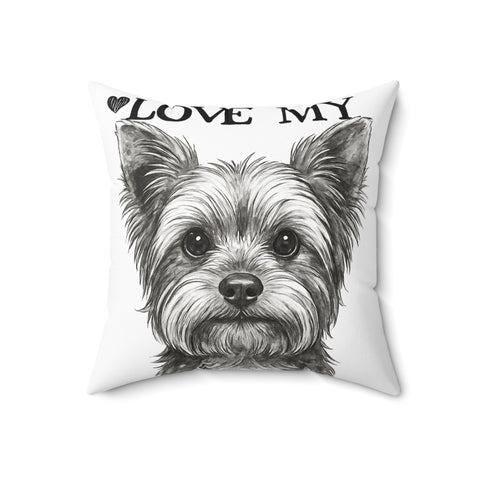 Custom "I Love" My Pet Throw Pillow
