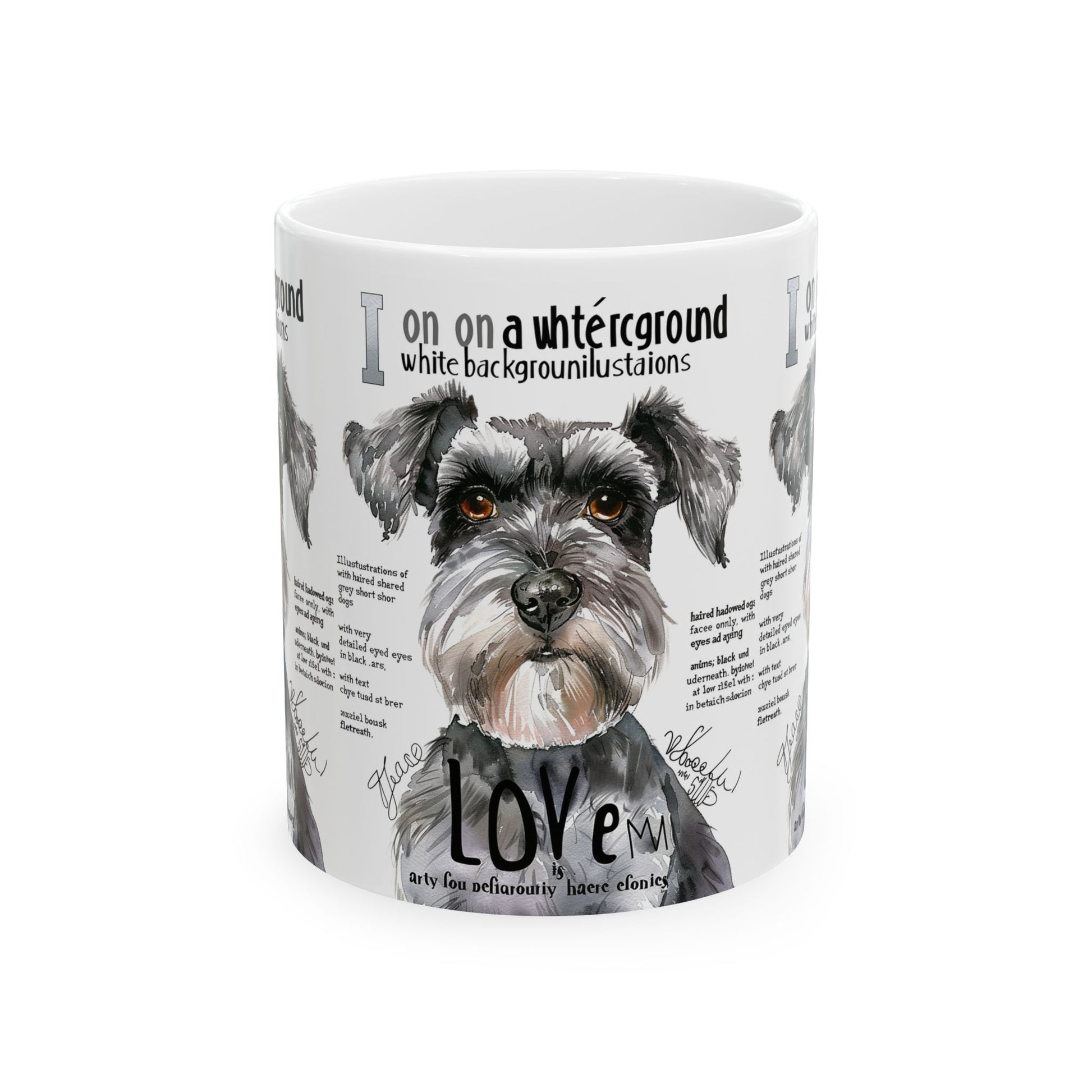 Schnauzer Love Ceramic Mug - Perfect Gift for Dog Lovers - Petunia Woof