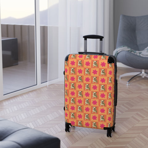 Custom Checkered Pet Suitcase