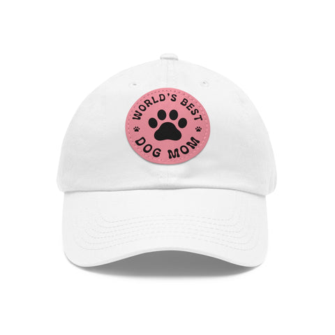 Best Dog Mom Leather Patch Hat