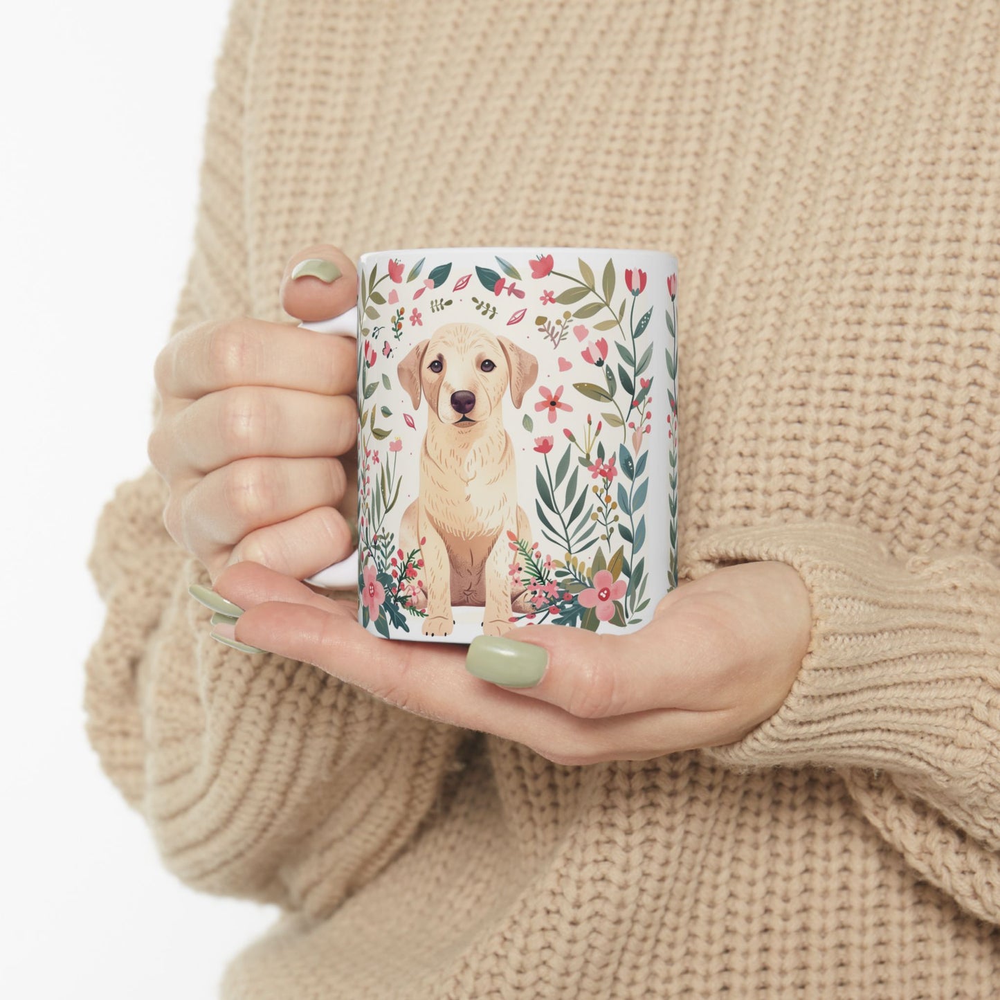 Labrador Retriever Floral Dog Ceramic Mug - Perfect Gift for Pet Lovers - Petunia Woof