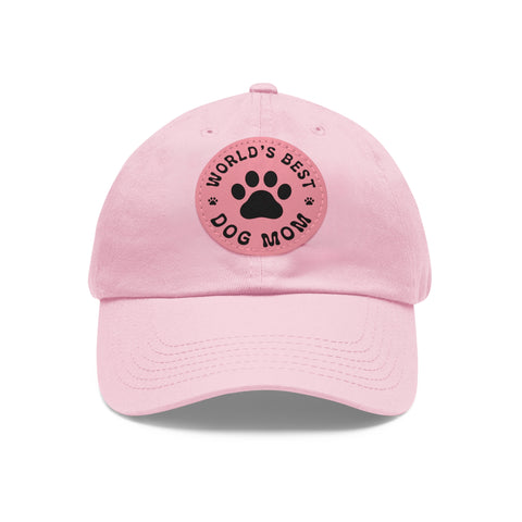 Best Dog Mom Leather Patch Hat